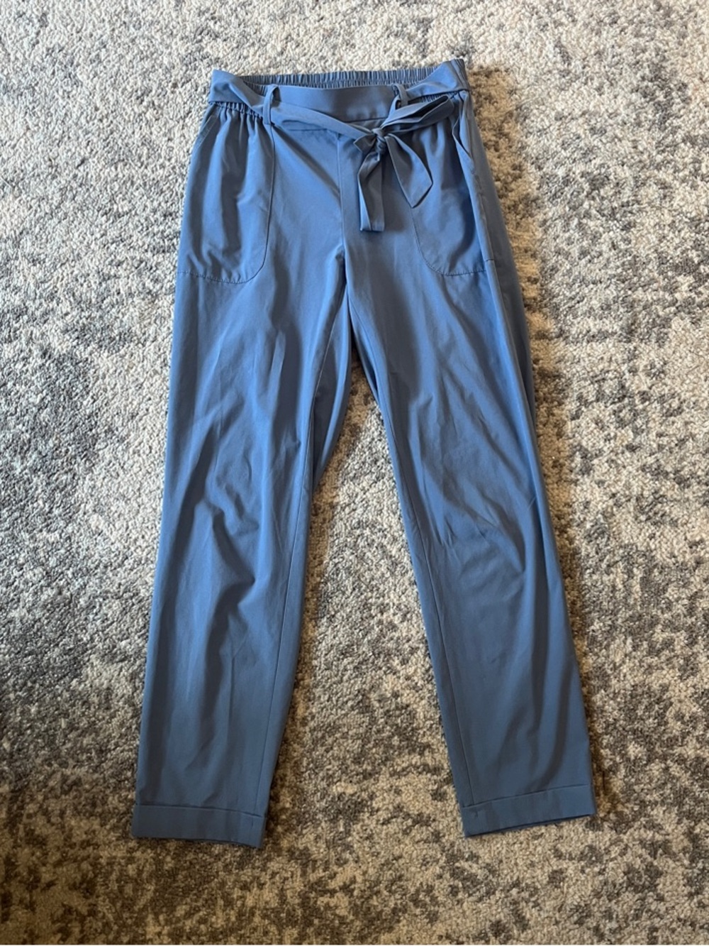 Banana Republic Women's Slate Blue Tie-Waist Cropped Pants